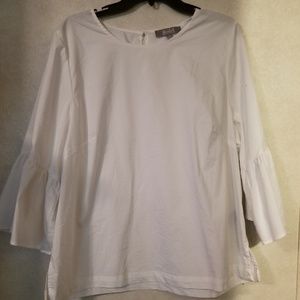 White Bell Sleeve Top sz 1X